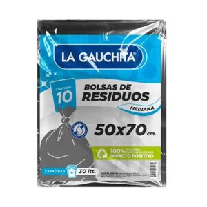 La Gauchita Bolsa de Residuos 50x70 x 10 unidades