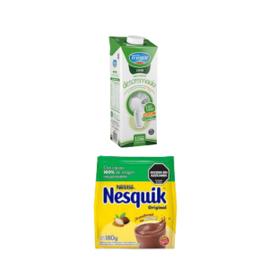 Tregar Leche LV Descremada x 1lt + Nesquik Original x 180gr