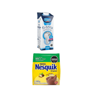 Tregar Leche LV Entera x 1lt + Nesquik Original x 180grñ