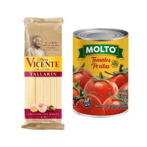 Combo Don Vicente Tallarín + Tomate Perita Moltó x 400gr