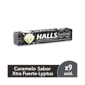 Halls Caramelo Xtra Fuerte-Lyptus x 9unid