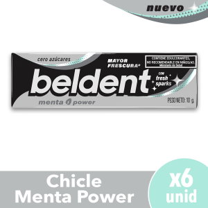Beldent Chicle Menta Power x 6unid