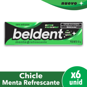 Beldent Chicle Menta Refrescante x 6unid